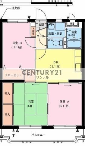 サンシャイン荒川の間取り