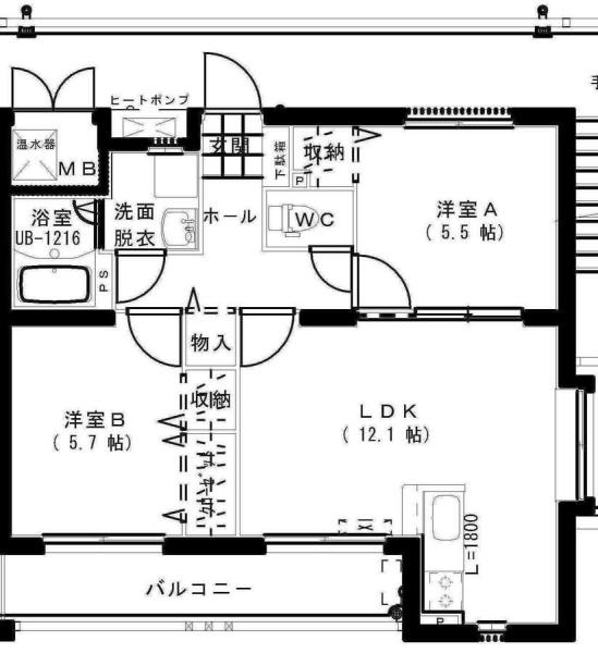 ユーミー江平Aの間取り