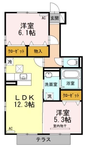 プランドールB棟の間取り