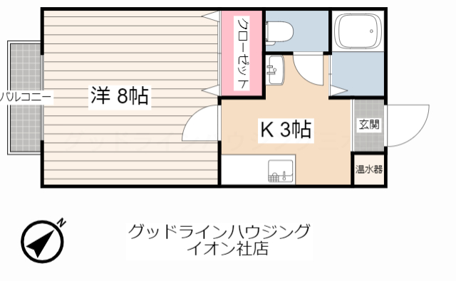 ハイツ栗田の間取り