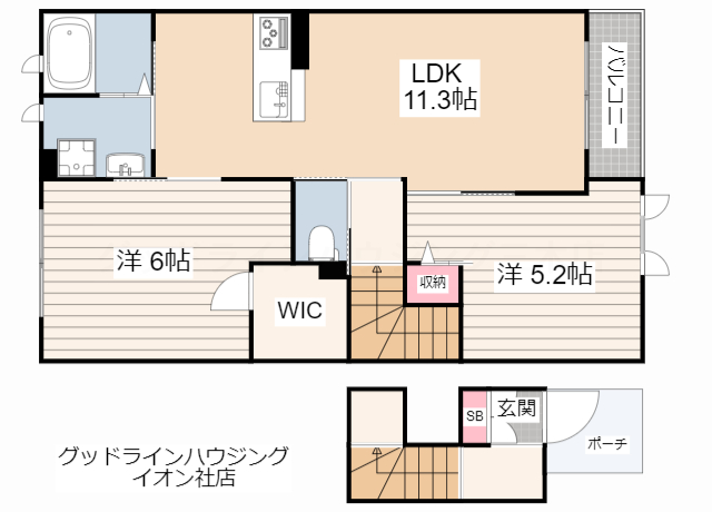 兵庫県加東市上中（アパート）の賃貸物件の間取り