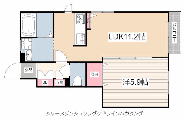 兵庫県加東市上滝野（アパート）の賃貸物件の間取り