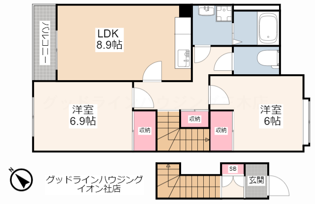 兵庫県加東市南山３丁目（アパート）の賃貸物件の間取り