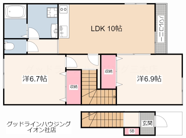 兵庫県加東市木梨（アパート）の賃貸物件の間取り