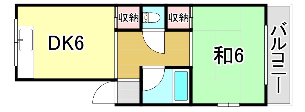 兵庫県神戸市長田区五番町１丁目（アパート）の賃貸物件の間取り