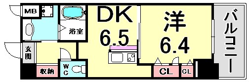 プレジール三ノ宮2の間取り