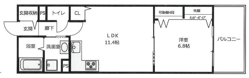 ツイン大開1号館の間取り