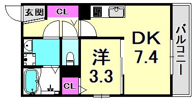 フジテラス甲東園の間取り