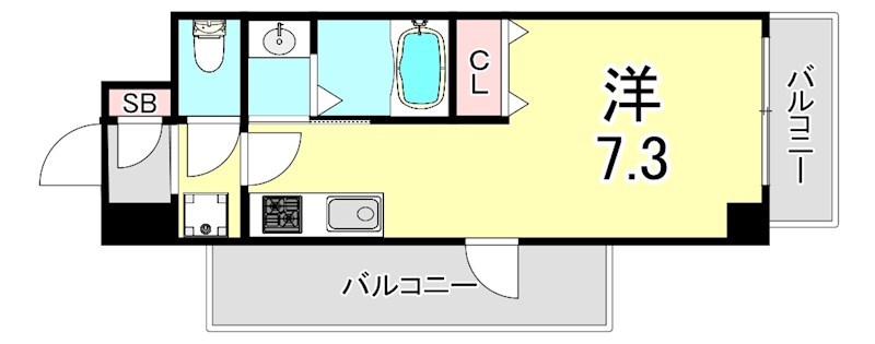 S-FORT神戸小河通の間取り