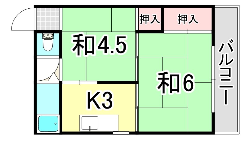 杉マンションの間取り