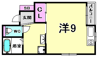 エスポワール春日野道3の間取り