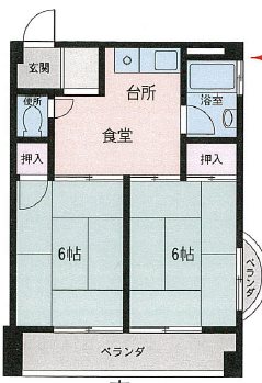 三葉ハイツの間取り