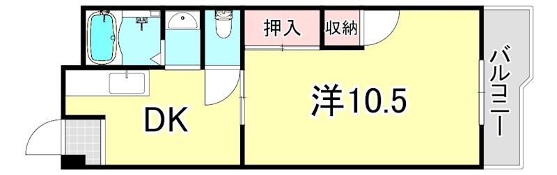 兵庫県尼崎市南塚口町６丁目（マンション）の賃貸物件の間取り