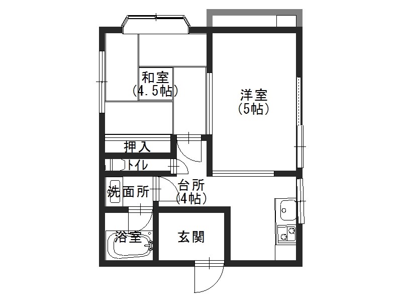 兵庫県神戸市兵庫区浜崎通（マンション）の賃貸物件の間取り