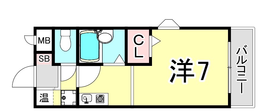 兵庫県西宮市産所町（マンション）の賃貸物件の間取り