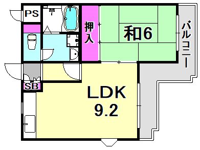 インペリアル塚口の間取り