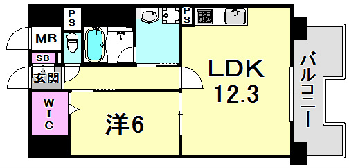 エル・イソベ三宮の間取り