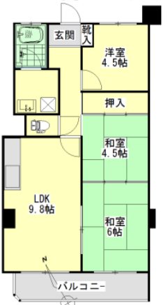 シャトー宮坂の間取り