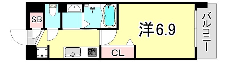 兵庫県尼崎市塚口本町７丁目（マンション）の賃貸物件の間取り