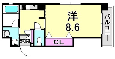 エスティ・ロアール神戸西の間取り