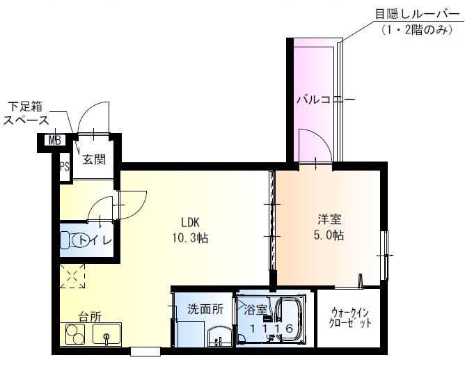 兵庫県尼崎市常光寺１丁目（アパート）の賃貸物件の間取り