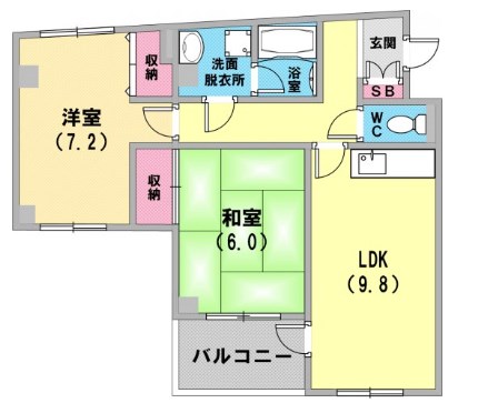 リバーコート湊川Part2の間取り