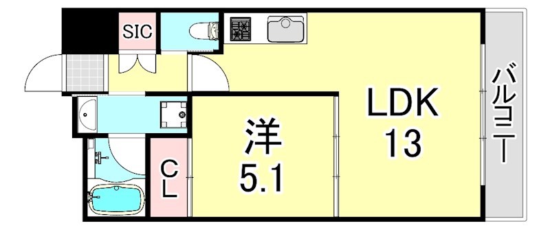 プレジオ西宮今津の間取り