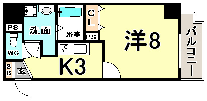 アドバンス三宮ＩＩライズの間取り