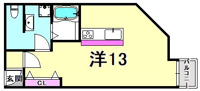 兵庫県神戸市中央区花隈町（マンション）の賃貸物件の間取り