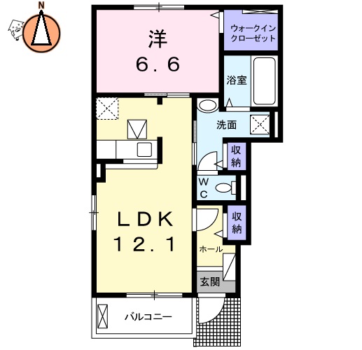 JR徳島線鮎喰駅2階建築6年の間取り