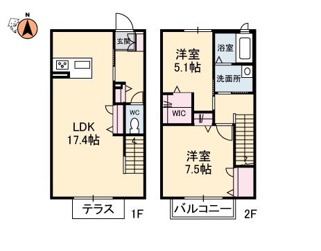 JR徳島線鮎喰駅2階建築9年の間取り