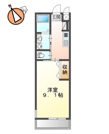 JR徳島線徳島駅2階建築6年の間取り