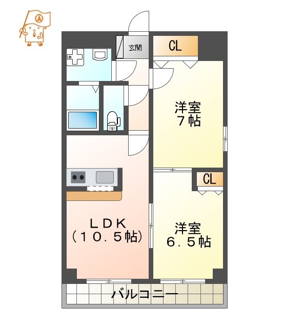 JR徳島線蔵本駅11階建築34年の間取り