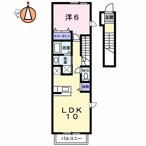 JR徳島線府中駅2階建築21年の間取り