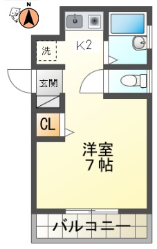 JR徳島線蔵本駅3階建築26年の間取り