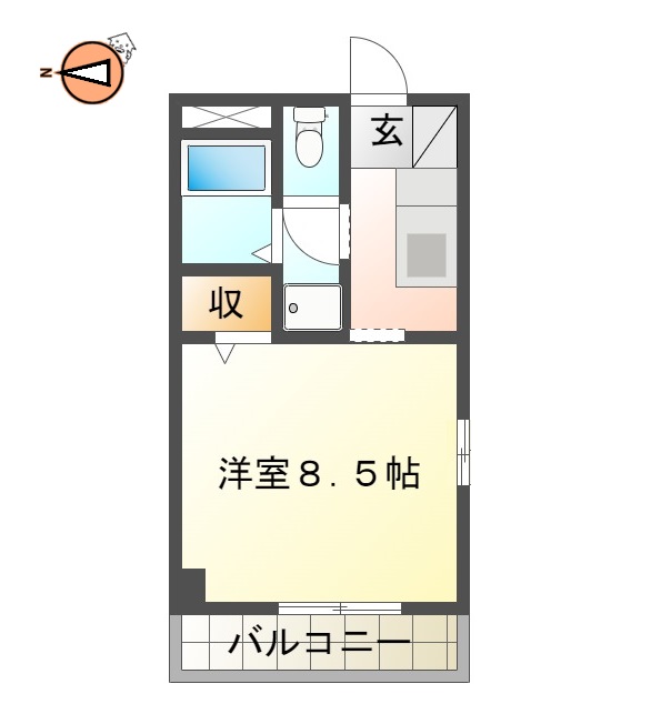 JR高徳線佐古駅3階建築24年の間取り