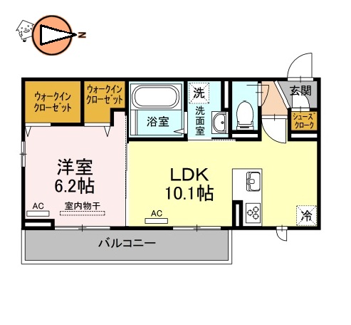 JR牟岐線二軒屋駅3階建築6年の間取り