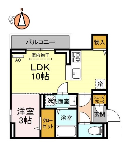 JR牟岐線阿波富田駅3階建新築の間取り