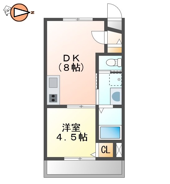 JR高徳線佐古駅3階建築8年の間取り