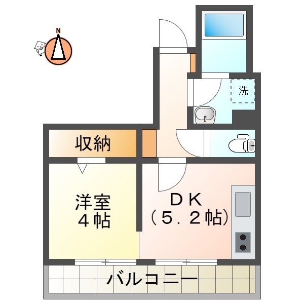 JR高徳線佐古駅3階建築49年の間取り