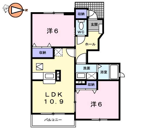 JR高徳線佐古駅2階建築24年の間取り