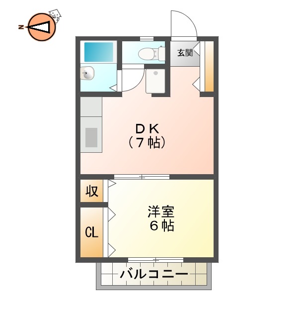 JR徳島線蔵本駅2階建築34年の間取り