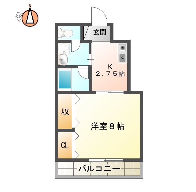 JR徳島線鮎喰駅2階建築14年の間取り