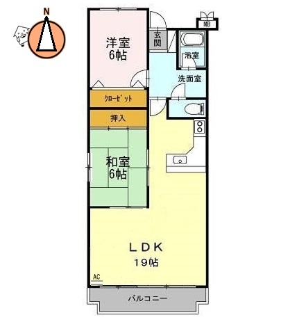 JR徳島線蔵本駅4階建築37年の間取り