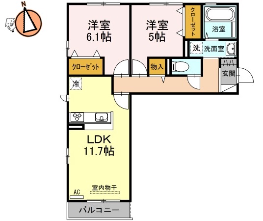 JR徳島線徳島駅3階建築8年の間取り