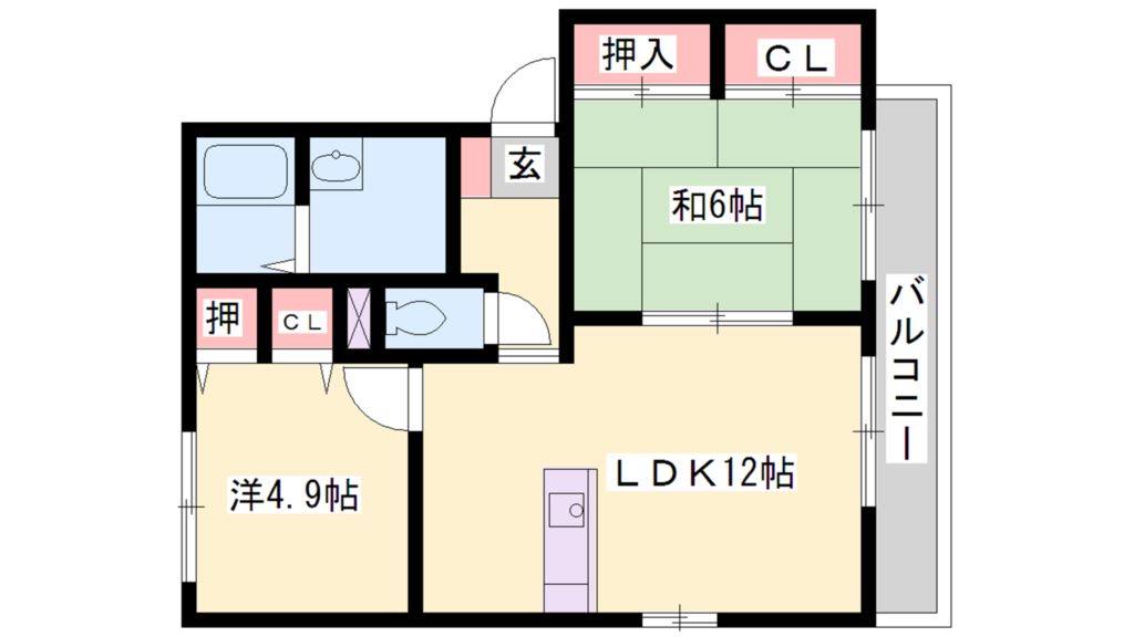 シャーメゾン米田Bの間取り