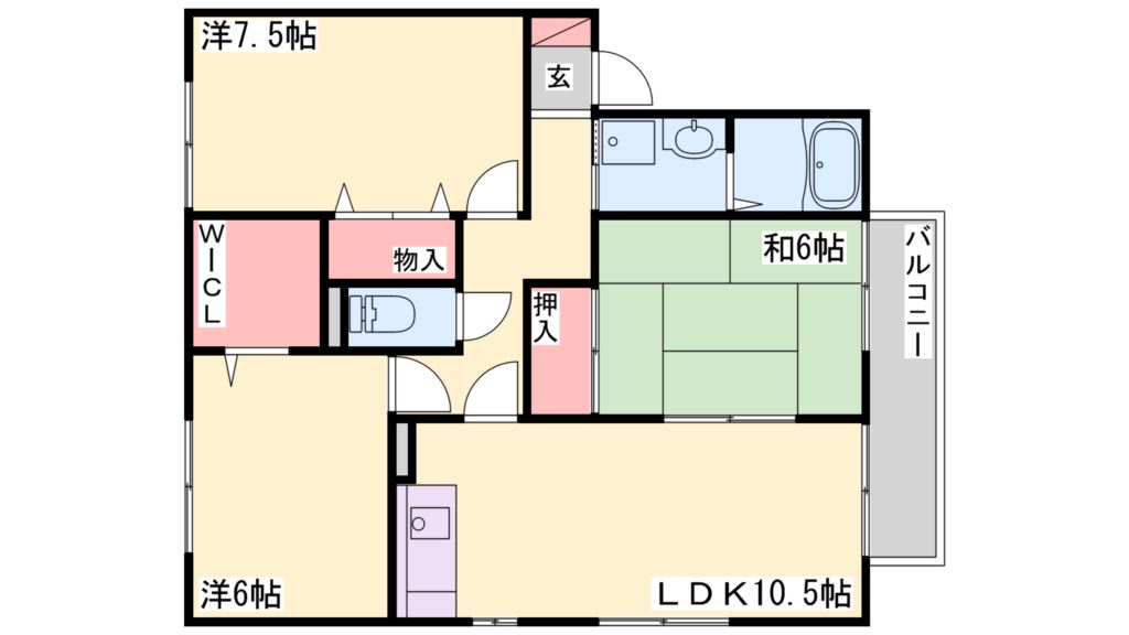 ガーデンビュー北在家の間取り