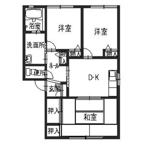 フォレスト浜の宮Bの間取り