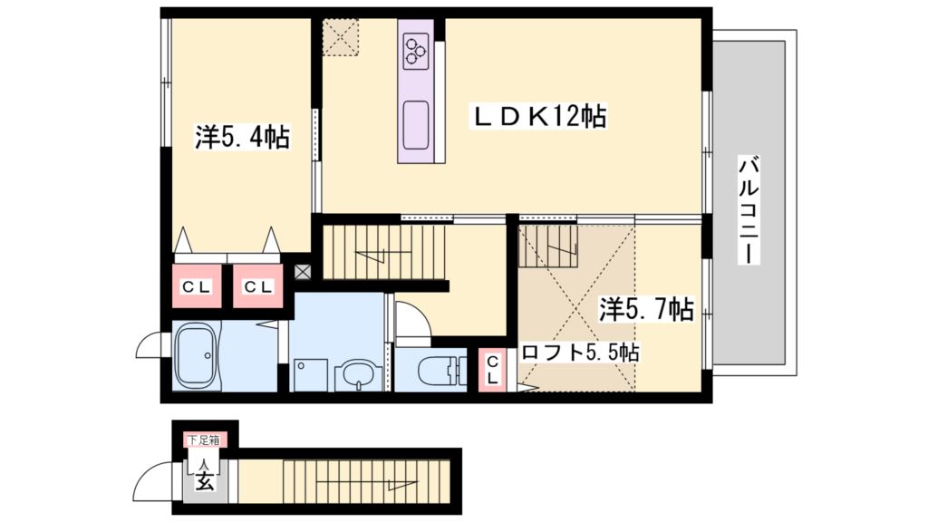 シャーメゾンYOUB棟の間取り