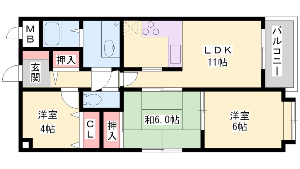 アインツ曽根の間取り